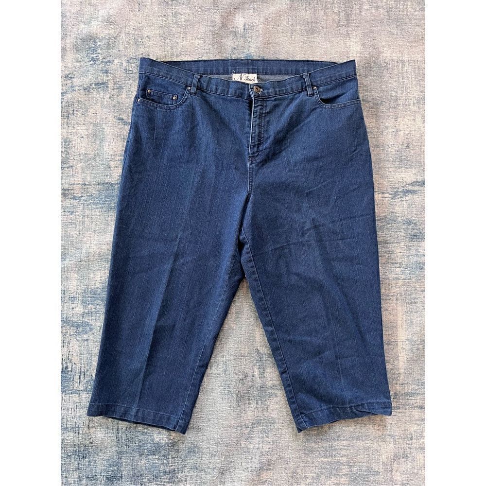 N Touch Cropped Denim Blue Jeans Size 16
